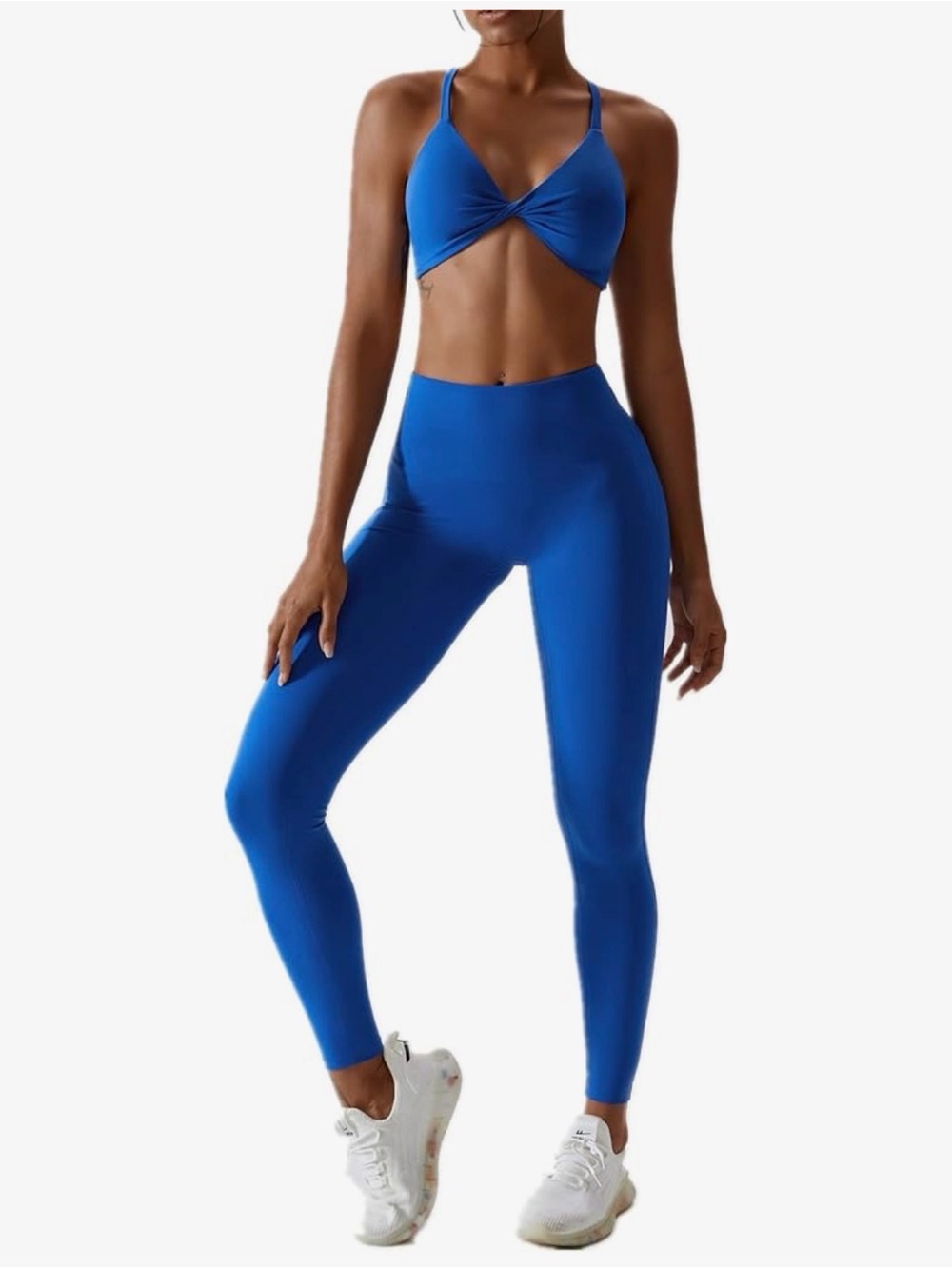 High-Waist Blue Active Leggings